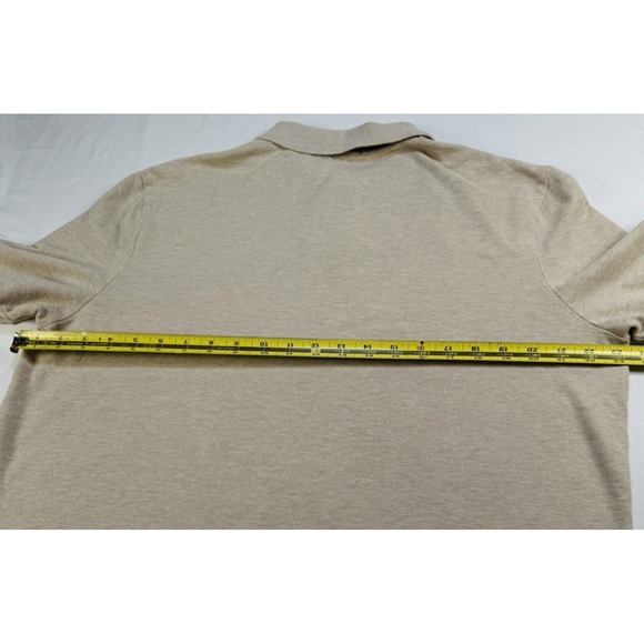 Polo Ralph Lauren Polo Shirt Mens Large Beige Classic Fit Pony Logo Short Sleeve - Picture 6 of 6